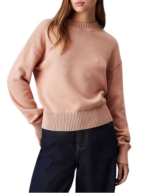 Maglioncino donna rosa in cotone Calvin Klein Jeans | J20J224802TGW